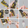 RJ45 Crimp Tool - 3 in 1 Pass Through Ethernet Crimping Tool Kit with 20PCS CAT7 Gold-Plated Copper Shielded Connectors & 20PCS Protection Covers for 8P CAT5 Cat6 CAT7 & 6P RJ11 RJ12 Image 2