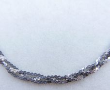 Vintage Italian Sterling Silver 925 Braided Minimalist S-link Chain Necklace length 16,5" - 4,21g