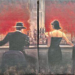 Lynch man & Lady canvas twin pics