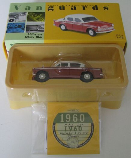 Diecast Model Hillman Minx Series IIIA Red & Cream - Collectable Vanguards 1:43
