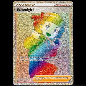 Schoolgirl 277/264 Rainbow Hyper Secret Holo Rare SWSH Fusion Strike Pokemon Card