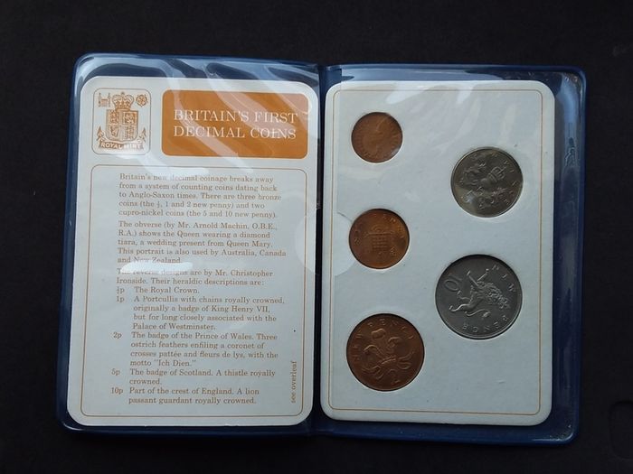 Great Britain : Britain's First Decimal Coins Set