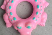 Pink Alligator Float for Beachcomber with Aqua Spots Baby Seaponies Sea MLP G1 My Little Pony Accessories