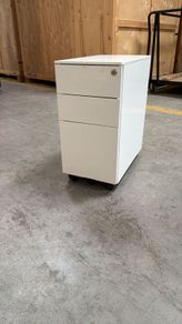 white metal slimline pedestals