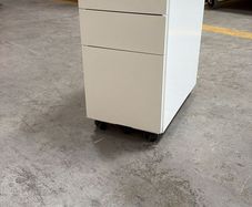 white metal slimline pedestals