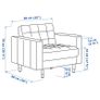 2 seater ikea sofa with matching armchair Image 7