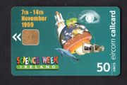 1999 Ireland 50 unit Science Week (ODS3) Call Card Used