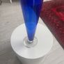 Vintage Cobalt Blue Tall Glass Vase Image 3