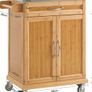 Bamboo Kitchen Trolley with Stainless Steel Top Image 5