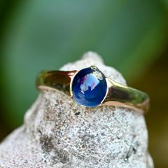 Antique Gents/Ladies Sapphire Solitaire Ring - 15ct circa 1887