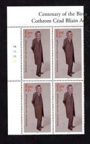 2009 Ireland The 100th Anniversary of the Birrell Land Act Commemorative Stamp Plate 1A1A1A1A Mint Never Hinged (MNH)