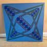 Evin Nolan Original 1975 Abstract Painting. Shaped Canvas. Irish Modern Art Image 2
