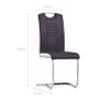 Cantilever Dining Chairs 2 pcs Brown Faux Leather Image 5