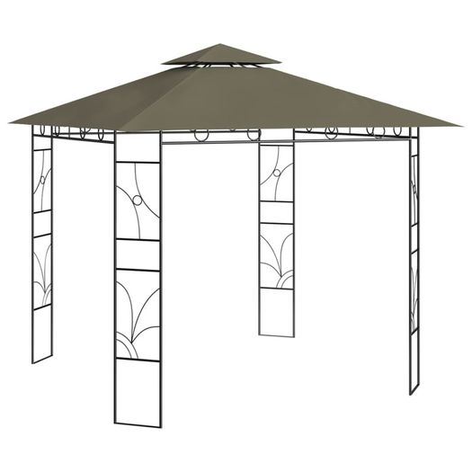 Garden Pavilion Antique Brown 4 m Iron