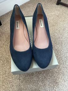 Navy wedge shoes size 40 dune never worn