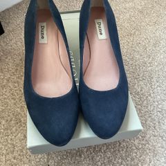 Navy wedge shoes size 40 dune never worn