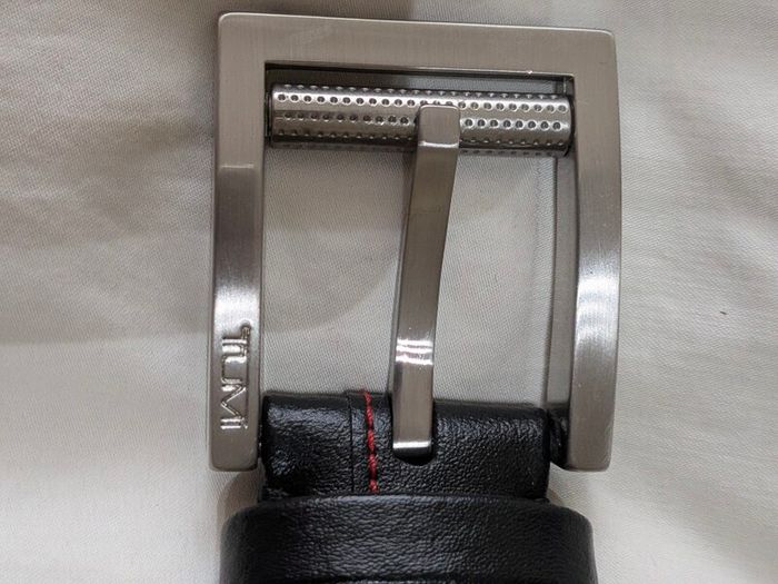 Tumi Leather Casual Belt Black