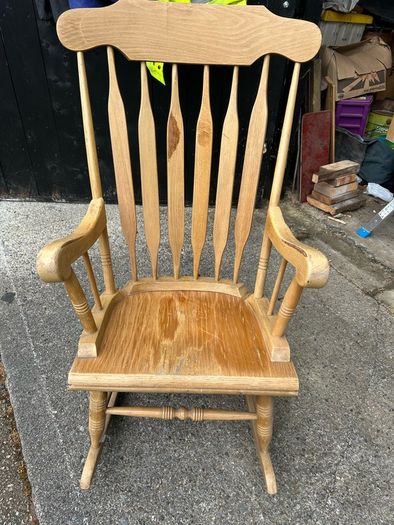 wooden rocking chair