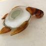 Glass Turtle Amber/ White ornament Image 7