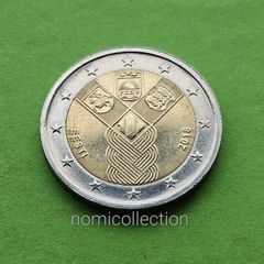 Estonia 2018 year Uncirculated2 Euro coin.