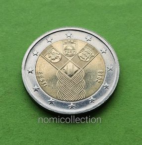 Estonia 2018 year Uncirculated2 Euro coin.