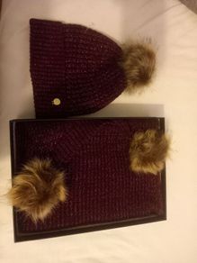 Brand new in a box pull on hat and scarf