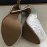 Pre-loved 'New Look' White Sparkly Platform Stiletto Shoes Image 4