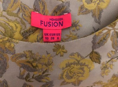 monsoon storm Jaquard top NEW size 10