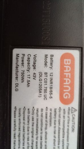 Bafang li-ion battery