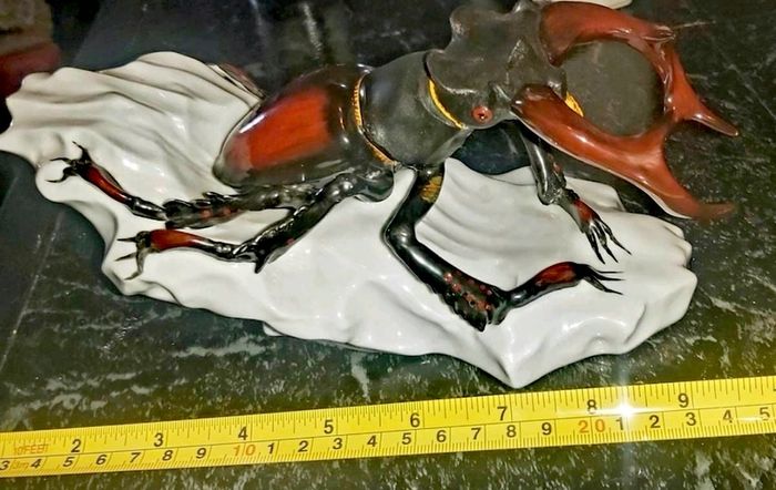Spectacular rare porcelain large Angler bug