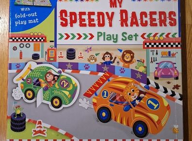 Igloo Books My Speedy Racers Play Set with Fold-Out Play Mat