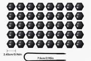 40Pcs Hexagonal Nut Covers, 19mm Car Wheel Lug Nut Covers, Anti-Dust Black Car Wheel Boltwith Removal Tool, Durable &amp; Stylish Wheel Nut Protectors, Universal Wheel Bolt Cover for Most Vehicles