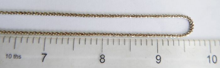 Vintage Italy  925 Sterling Silver 1.9mm Tinsel Chain Necklace Length 20" - 2,9g