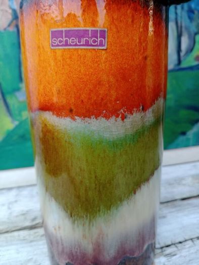 West German pottery, Fat Lava, Scheurich, 1970s pottery,