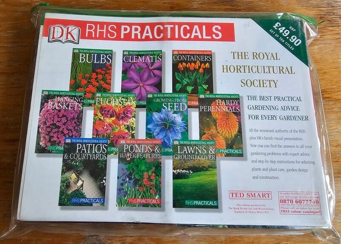 The Royal Holticultural Society 10 Gardening and Garden Care and Design Books in Original Holder Brand New