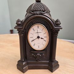 Large Genesis Heavy Cold Cast Bronze Mantle Clock