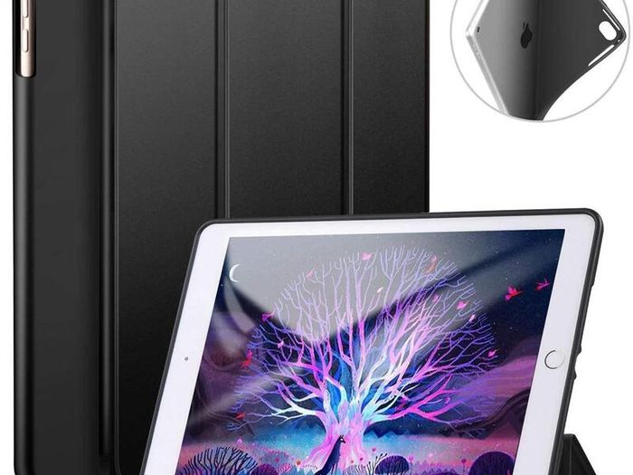 For Apple iPad Pro 12.9 inch 4th/3rd (2020/2018) Ultraslim Tri Fold Case With Pen Holder - Black
