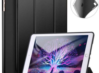 For Apple iPad Pro 12.9 inch 4th/3rd (2020/2018) Ultraslim Tri Fold Case With Pen Holder - Black
