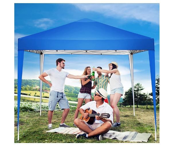 Folding Gazebo 3 x 3 m Waterproof UV Protection Gazebo Popup Garden Tent with 4