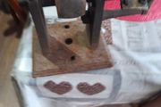 Antique Belt Drive Pulley Maybe Watch Makers Tool or Lathe, The central wooden drum is designed to be driven by a flat leather belt