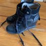 Black Wedge Amy Huberman Leather Boots Image 10