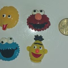 Sesame Street Resin Cabochon pk. 4