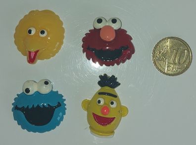 Sesame Street Resin Cabochon pk. 4