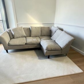 Grey corner sofa set l shaped