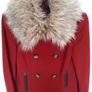 Warm WOOL Coat - Red - French brand NAF NAF - Removable Collar - UK 8 to 10 - Brand New RRP 100 Image 5