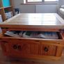 coffee table with pull out storage drawer Image 4