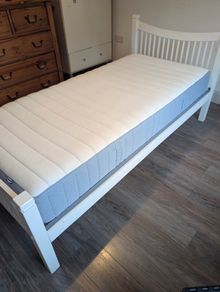 Single Bed Wooden Frame and Mattress