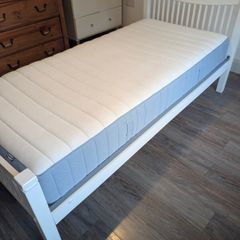 Single Bed Wooden Frame and Mattress
