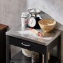Kitchen cabinet mini kitchen island portable on wheels steel or wooden top Image 7