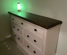 Large Two-Tone Solid Wood Chest of Drawers (Rustic / Farmhouse Style)